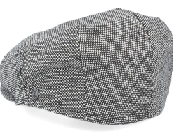 Marl Tweed Black Flat Cap - Jaxon & James