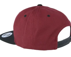 Maroon Black Snapback - Yupoong