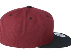 Maroon Black Snapback - Yupoong