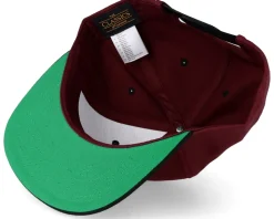 Maroon Black Snapback - Yupoong