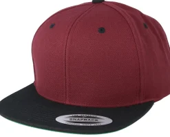 Maroon Black Snapback - Yupoong