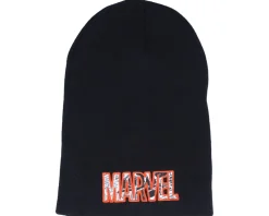 Marvel Core Logo Slouchy Black Long Beanie - Difuzed