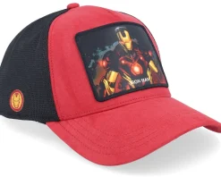 Marvel Iron Man Black/Red Premium A-Frame Trucker - Capslab