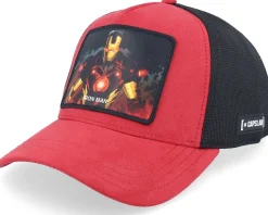 Marvel Iron Man Black/Red Premium A-Frame Trucker - Capslab