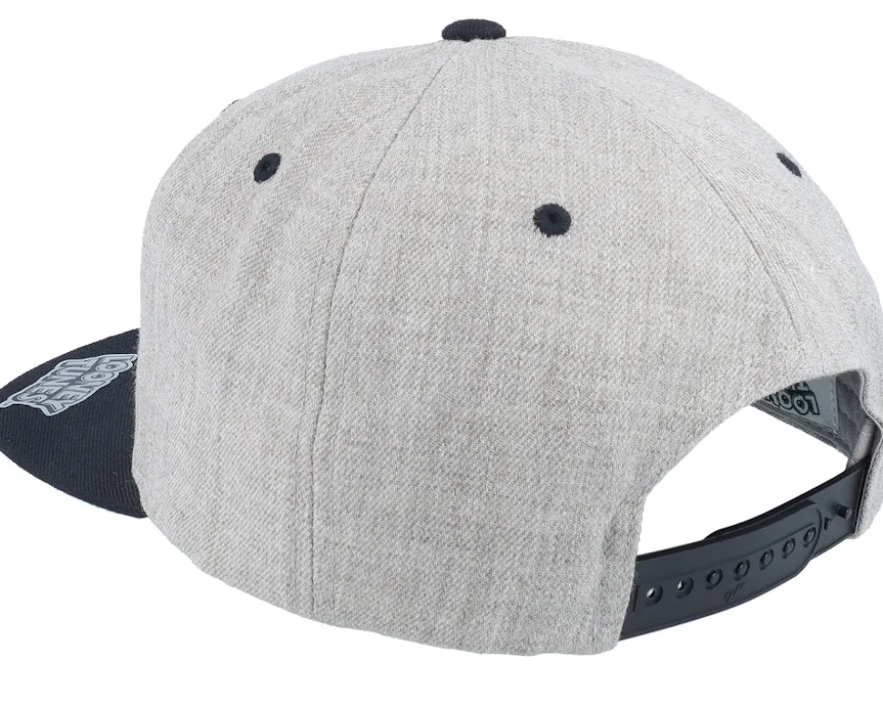 Marvin The Martian Writing Heather Grey/Black Snapback - Looney Tunes