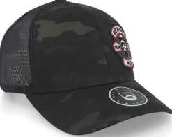 Mc Biker Logo Multicam Black Camo Trucker - Bearded Man