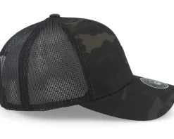 Mc Biker Logo Multicam Black Camo Trucker - Bearded Man