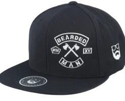 MC Patch Black Snapback - Bearded Man