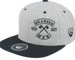 MC Patch Grey/Black Snapback - Bearded Man