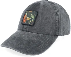 Medieval Painting Patch Washed Black Dad Cap - Iconic