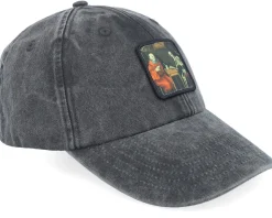 Medieval Painting Patch Washed Black Dad Cap - Iconic