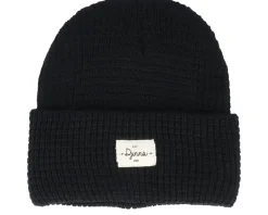 Medishort Beanie Waffle Knit Ii Black Cuff - Djinns