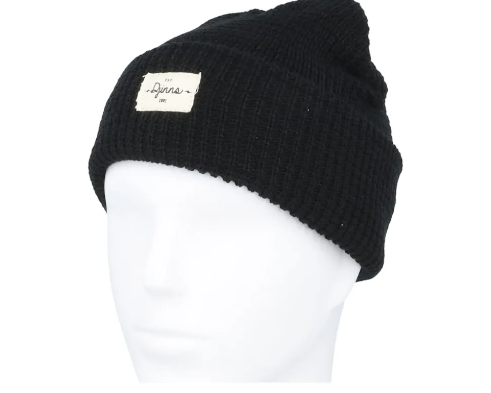 Medishort Beanie Waffle Knit Ii Black Cuff - Djinns