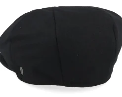 Melton Wool Newsboy Cap Black Snap Cap - Jaxon & James