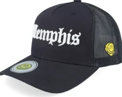 Memphis 3d Script Black A-frame Trucker - Lucid Smile
