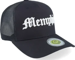 Memphis 3d Script Black A-frame Trucker - Lucid Smile