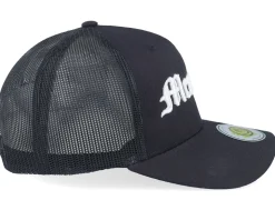 Memphis 3d Script Black A-frame Trucker - Lucid Smile