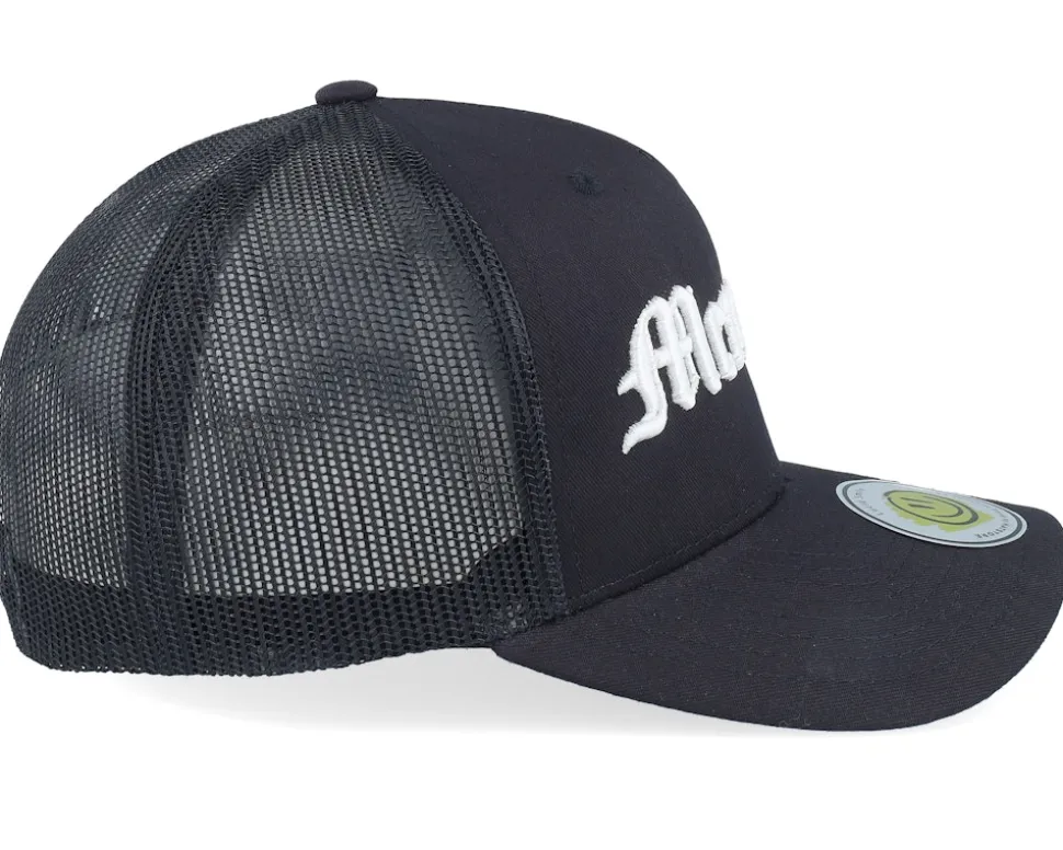 Memphis 3d Script Black A-frame Trucker - Lucid Smile