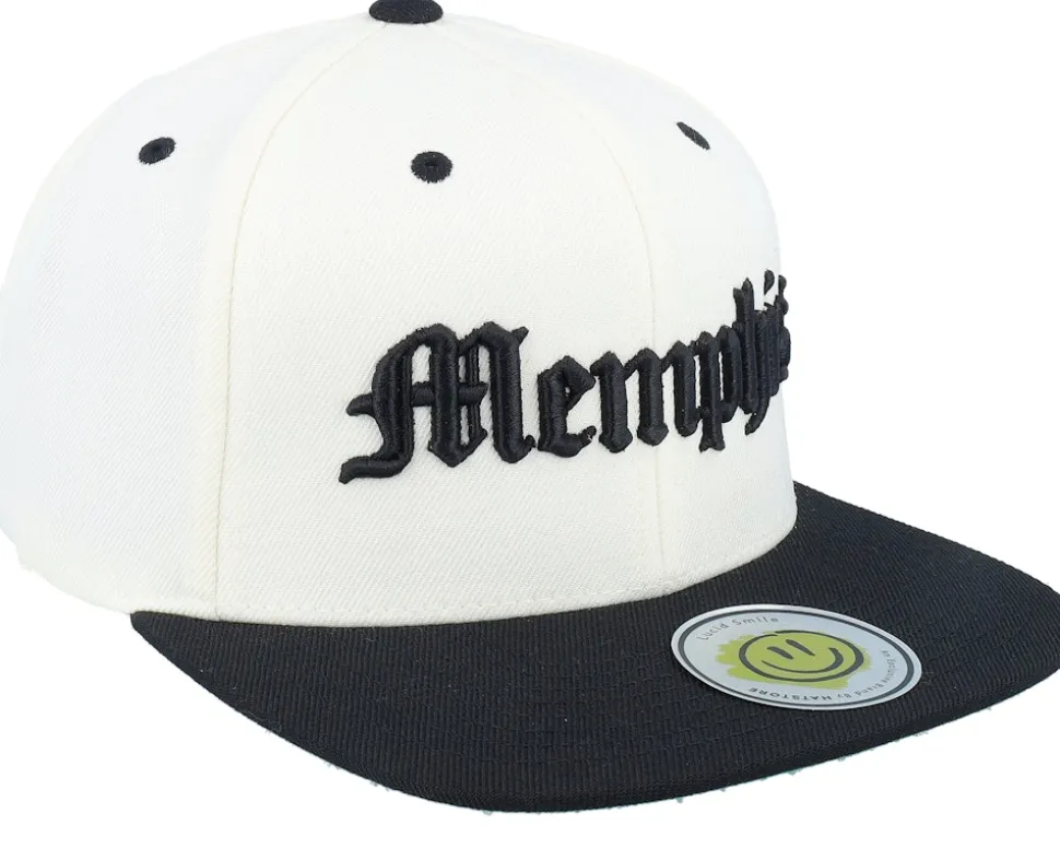Memphis 3d Script Natural/Black Snapback - Lucid Smile