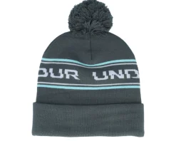 Men's Halftime Beanie Pitch Gray Pom - Under Armour