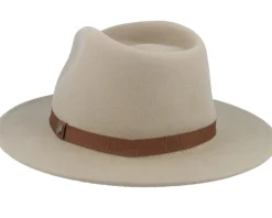 Messer Packable Timberwolf/Light Brown Fedora - Brixton