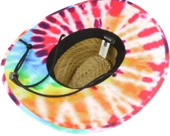 Messer Sun Hat Tan/Acid Tie Dye Straw Hat - Brixton