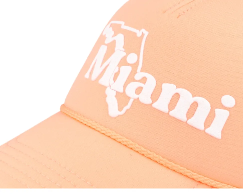 Miami Foamy Valin Peach Trucker - American Needle