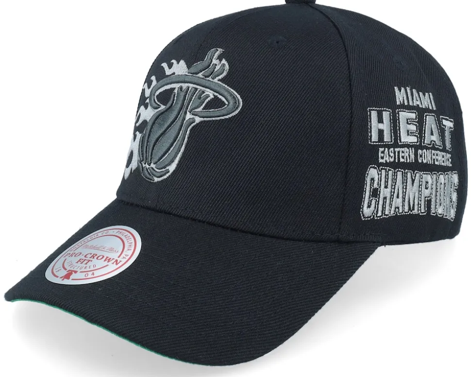 Miami Heat Beautiful Chaos Pro Cap Hwc Black Adjustable - Mitchell & Ness