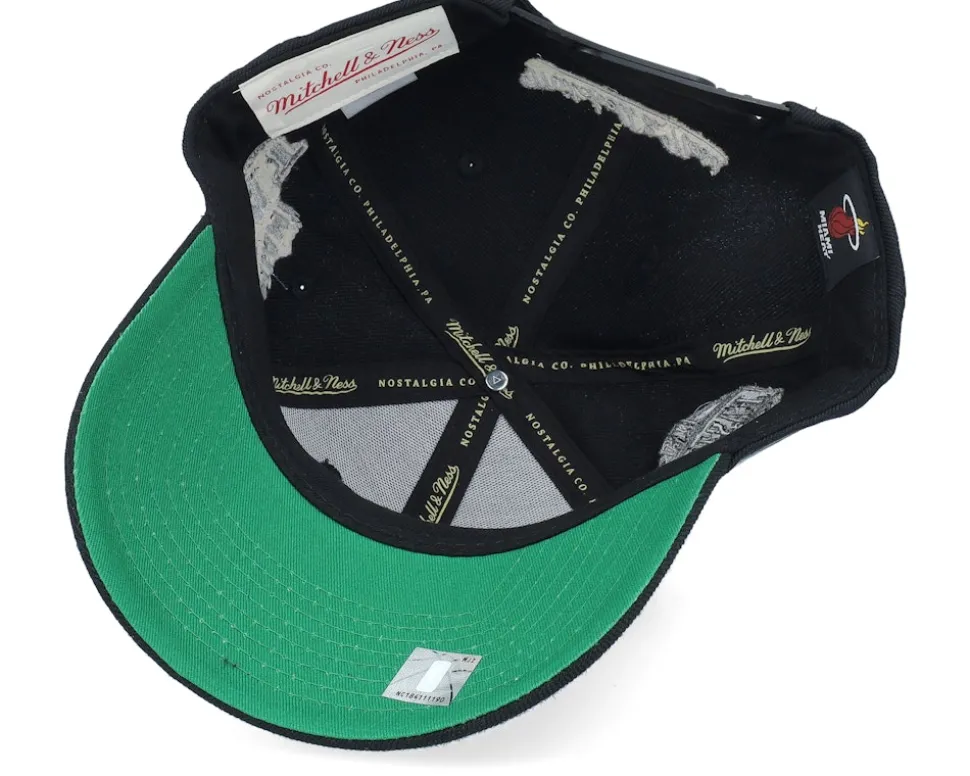 Miami Heat Beautiful Chaos Pro Cap Hwc Black Adjustable - Mitchell & Ness