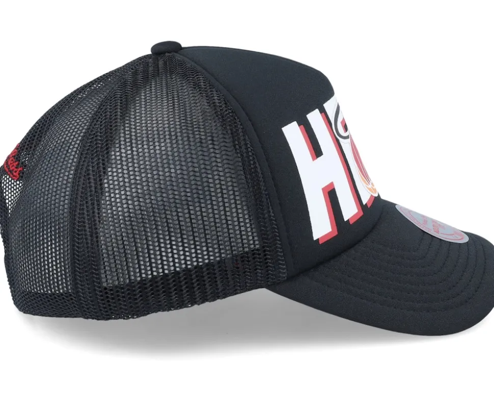 Miami Heat Billboard Hwc Black Trucker - Mitchell & Ness