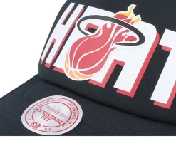 Miami Heat Billboard Hwc Black Trucker - Mitchell & Ness