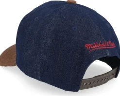 Miami Heat D-stressed Pro Dark Navy/Brown Corduroy A-frame Adjustable - Mitchell & Ness