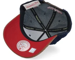 Miami Heat D-stressed Pro Dark Navy/Brown Corduroy A-frame Adjustable - Mitchell & Ness