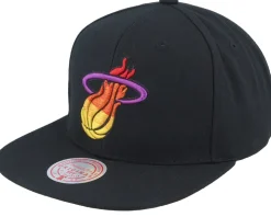 Miami Heat High Grade Black Snapback - Mitchell & Ness
