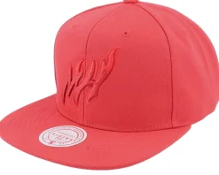 Miami Heat Monochromatic Red Snapback - Mitchell & Ness