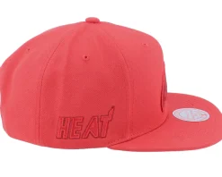 Miami Heat Monochromatic Red Snapback - Mitchell & Ness