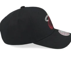 Miami Heat Neon Logo Pro Black Adjustable - Mitchell & Ness