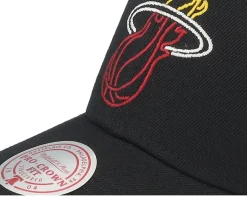 Miami Heat Neon Logo Pro Black Adjustable - Mitchell & Ness