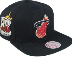 Miami Heat Side Jam Black Snapback - Mitchell & Ness