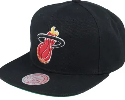 Miami Heat Side Jam Black Snapback - Mitchell & Ness