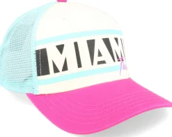 Miami Sinclair Ivory/Seafoam/Hot Pink Trucker - American Needle
