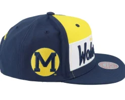 Michigan Wolverines Retro Sport V Navy Snapback - Mitchell & Ness