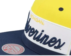 Michigan Wolverines Retro Sport V Navy Snapback - Mitchell & Ness