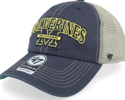 Michigan Wolverines Tuscaloosa 47 Clean Up Cap Vintage Navy Trucker - 47 Brand