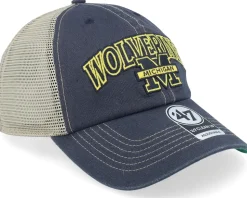 Michigan Wolverines Tuscaloosa 47 Clean Up Cap Vintage Navy Trucker - 47 Brand