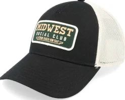 Midwest Twill Valin Patch Ivory/Black Trucker - American Needle
