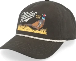 Miller High Life Canvas Cappy Army Green A-Frame Adjustable - American Needle