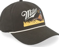 Miller High Life Canvas Cappy Army Green A-Frame Adjustable - American Needle