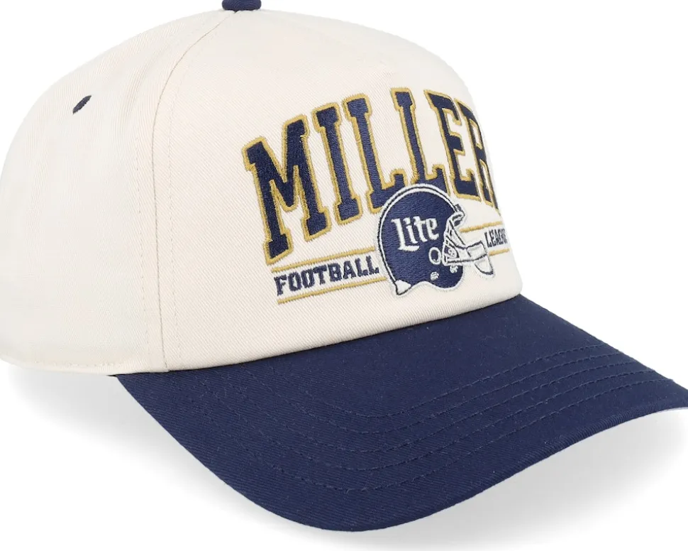 Miller Lite Roscoe Football Ivory/Navy A-Frame Adjustable - American Needle