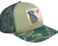 Miller Mallard Foamy Camouflage/Dark Green A-Frame Trucker - American Needle
